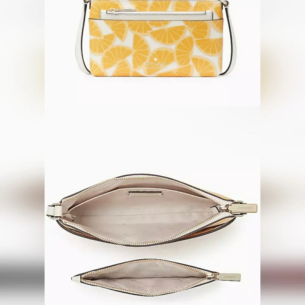 Kate Spade Sadie Orange Slice Printed Mini‎ Crossbody Bag.